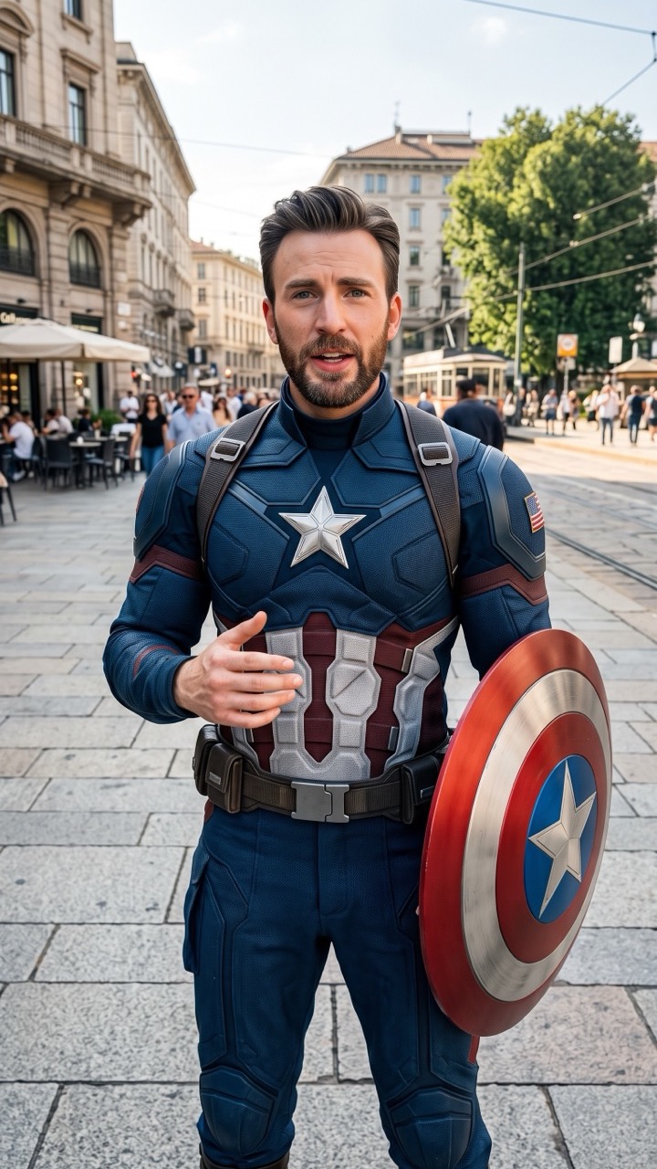 Recado do Capitão América em vídeo personalizado